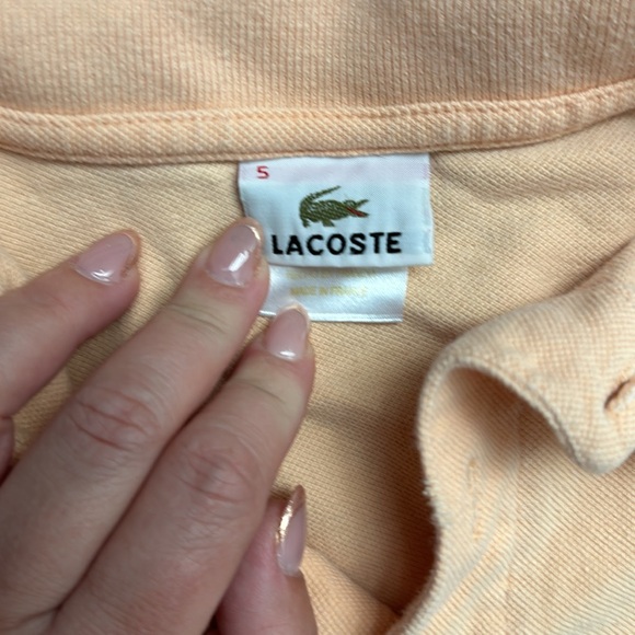 Lacoste orange shirt men’s size small - Picture 3 of 4